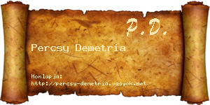 Percsy Demetria névjegykártya